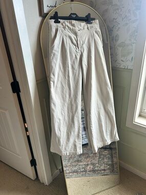 American Eagle Outfitters Beige High-Waist Stretch Pants